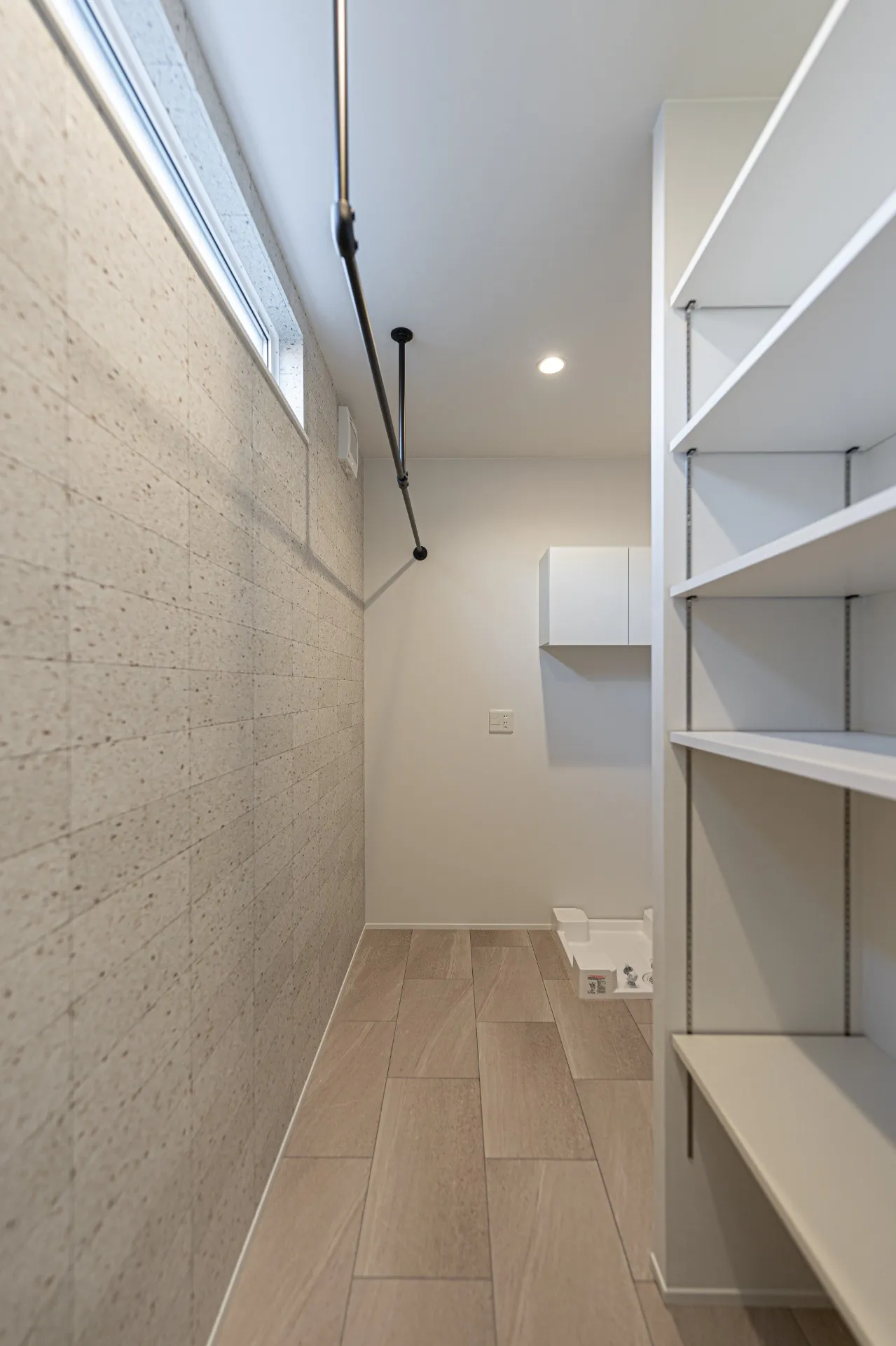 グレージュコーディネートの高性能な家