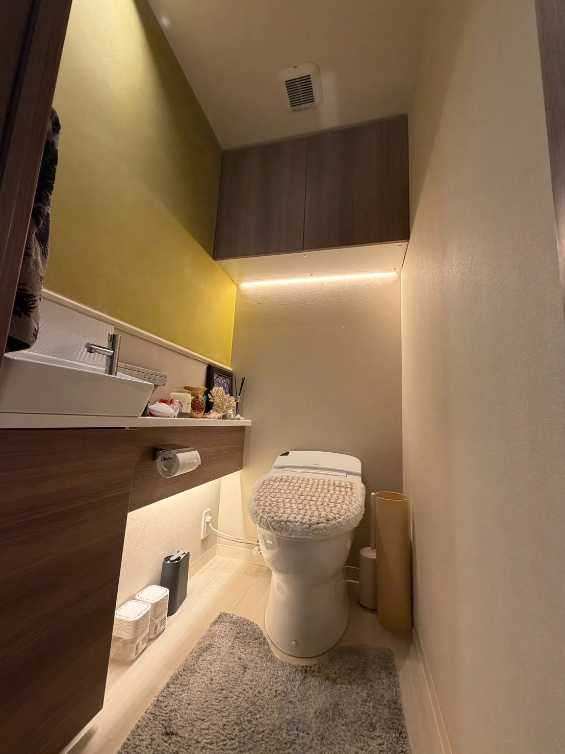 After　間接照明トイレ